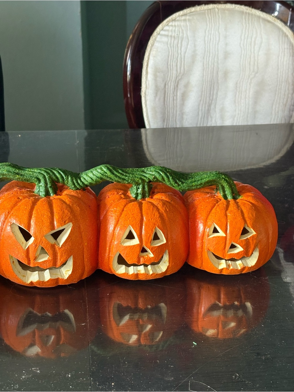 Halloween Pumpkin Jack-O'-Lantern Set - Lights Sounds Working - Picture 3 of 16